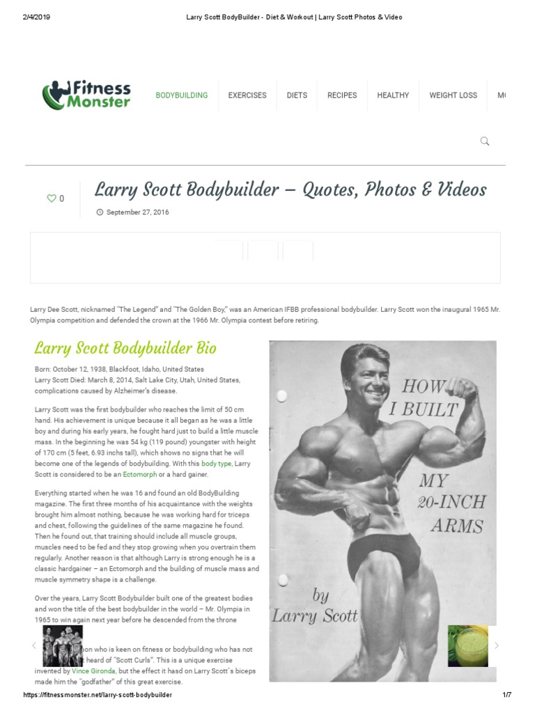 Larry Scott Arms | PDF | Management Of Obesity | Recreation