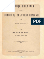 Vocabular de Vorbe Populare-1900 PDF