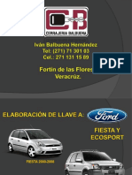 Cerrajeria Balbuena Ford Fiesta y Ecosport RDMF