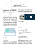 Análise de formas de onda geradas por osciloscópio e gerador de funções