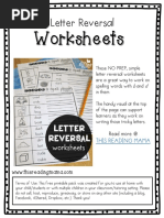 Worksheets: Letter Reversal