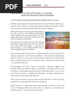 Relationships Reading C1.1