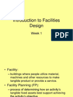 Introduction To Facilities Design: Week 1