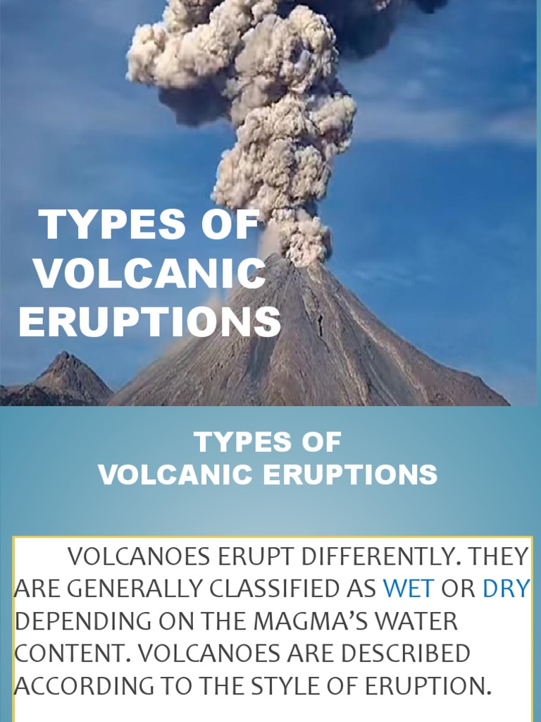 Types of Volcanic Eruptions Explained | PDF