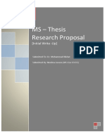 MS - Thesis Research Proposal: (Initial Write - Up)