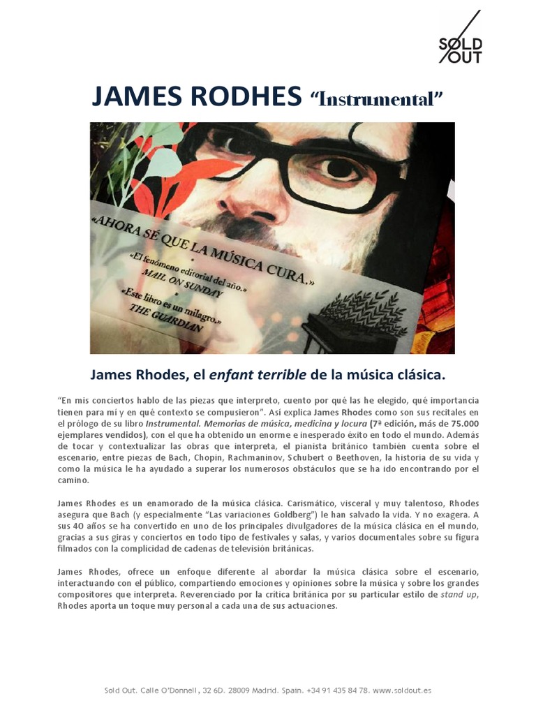 James Rhodes: Instrumental y su Éxito | PDF | Piano | Entretenimiento