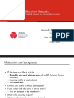 Blackhole Networks: An Underestimated Source For Information Leaks