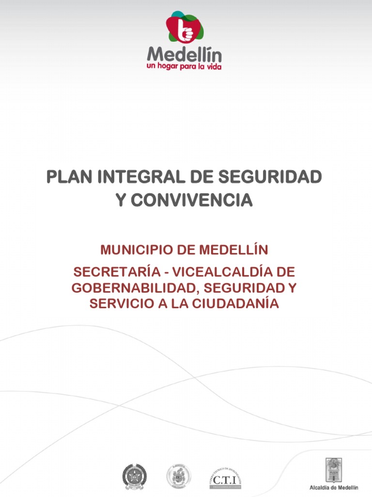 Plan Integral de Seguridad y Convivencia PDF | PDF | Instituciones ...