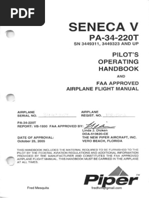 Manual Seneca V En Pdf Airspeed Aircraft