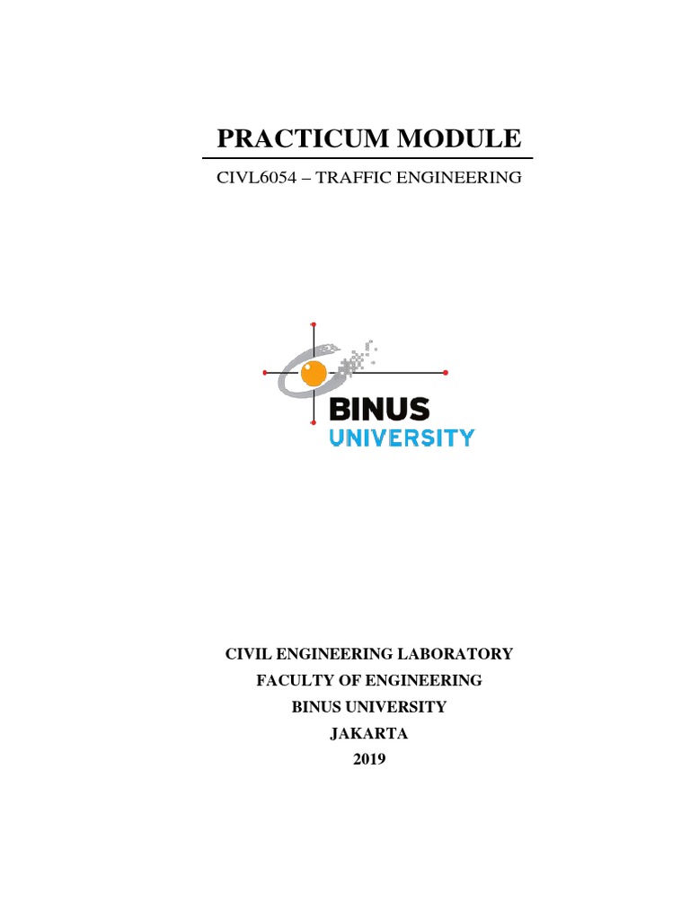 Traffic Engineering Practicum | PDF | Traffic | Intersection (Road)