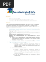 Requisitos para abrir cuenta en BNC | PDF | Bancos | Bancario