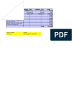 Entity Unit Rate Unit Quantity Unit Total