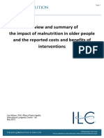 A Review and Summary of The Impact of Malnutrition in Older People and The Reported Costs and Benefits of Interventions