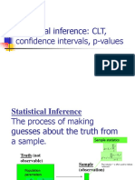 Statistical Inference: CLT, Confidence Intervals, P-Values