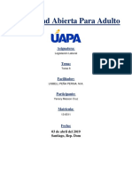 Universidad Abierta para Adulto - Legislación Laboral - Tarea 6