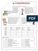 Reading Comprehension Reading Comprehension Exercises - 113807