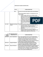 Architecture Course Description