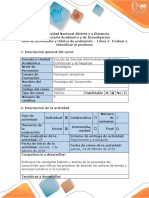 Guia de Actividades y Rubrica de Evaluacion - Tarea 1. Identificación Del Escenario