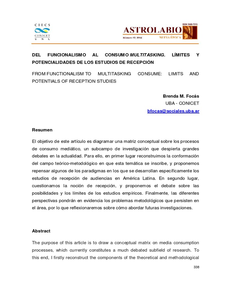 Estudios de Recepcion PDF PDF Estudios culturales Medición de