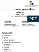 Osmotic Power Generation: Prepared by