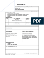 Inspection Call Letter