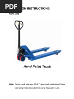 Hand Pallet Truck Safety Manual | PDF | Pallet | Truck