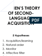 Krashens Theory of Second Language Acquisition