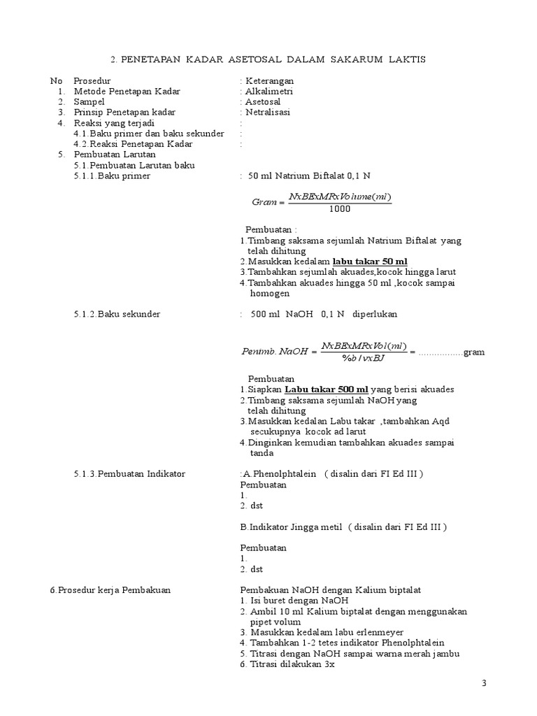 Pembakuan NaOH dengan Kalium Biftalat | PDF