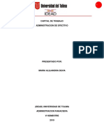 Ensayo de La Unidad 2 Administracion Del Efectivo en La Empresa