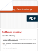 Medicinal Crop Processing Methods