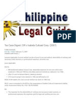 Philippine Legal Guide - Tax Case Digest - CIR v. Isabela Cultural Corp. (2007)