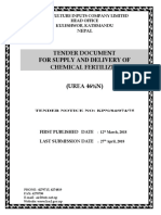 Tender Document For Supply and Delivery of Chemical Fertilizer (UREA 46 N)
