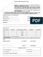 Shared Folder Requisiton Form