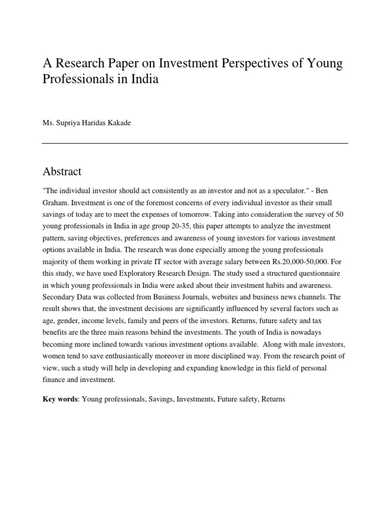 Research paper on investment decision picture