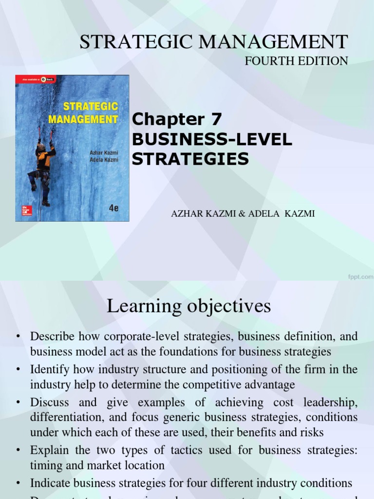 Chap7 Business-Level Strategies | PDF | Competitive Advantage ...