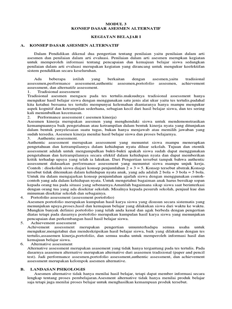 MODUL 3 Evaluasi Pembelajaran | PDF | Karier & Perkembangan