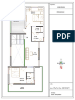 First floor plan with bedroom, living room and toilet area details