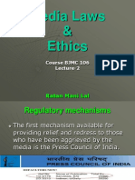 Media Laws & Ethics Course Lecture on Regulatory Mechanisms