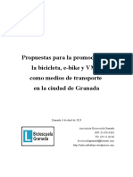 Propuestas para la promoción de la bicicleta, e-bike y VMP como medios de transporte en la ciudad de Granada