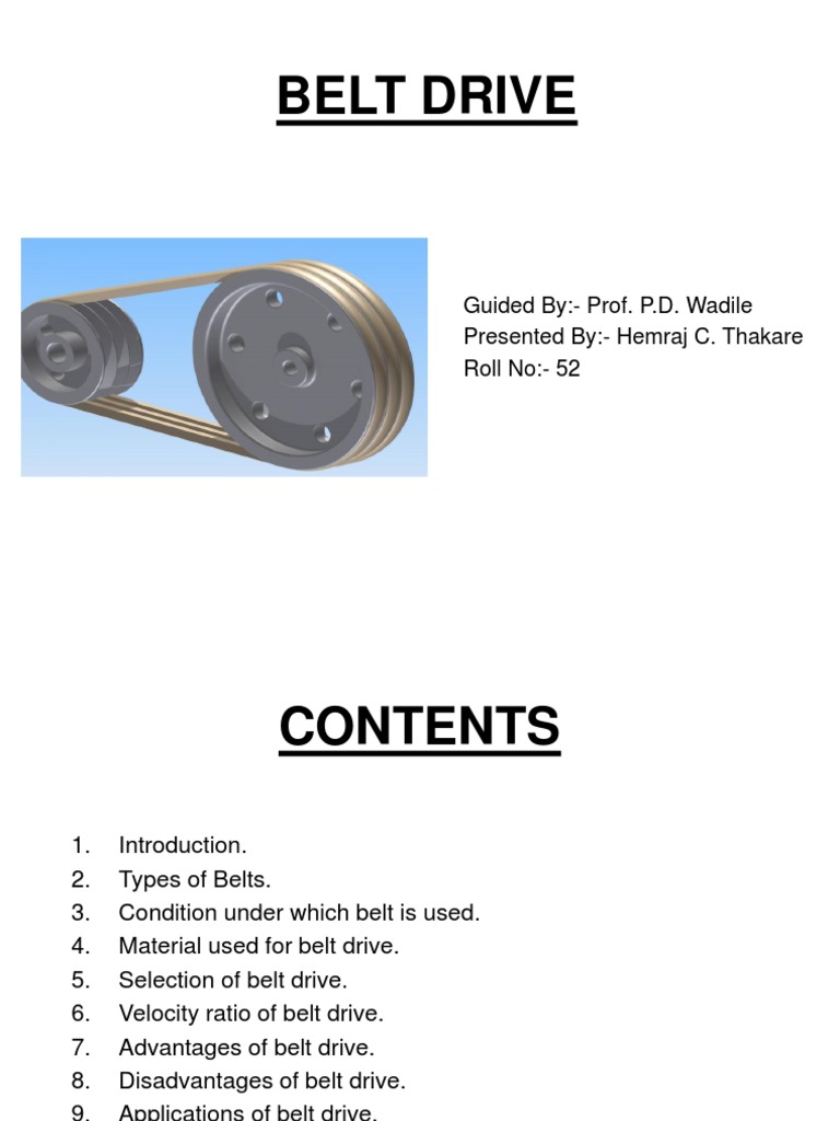 Belt Drive Belt (Mechanical) Mechanical Engineering