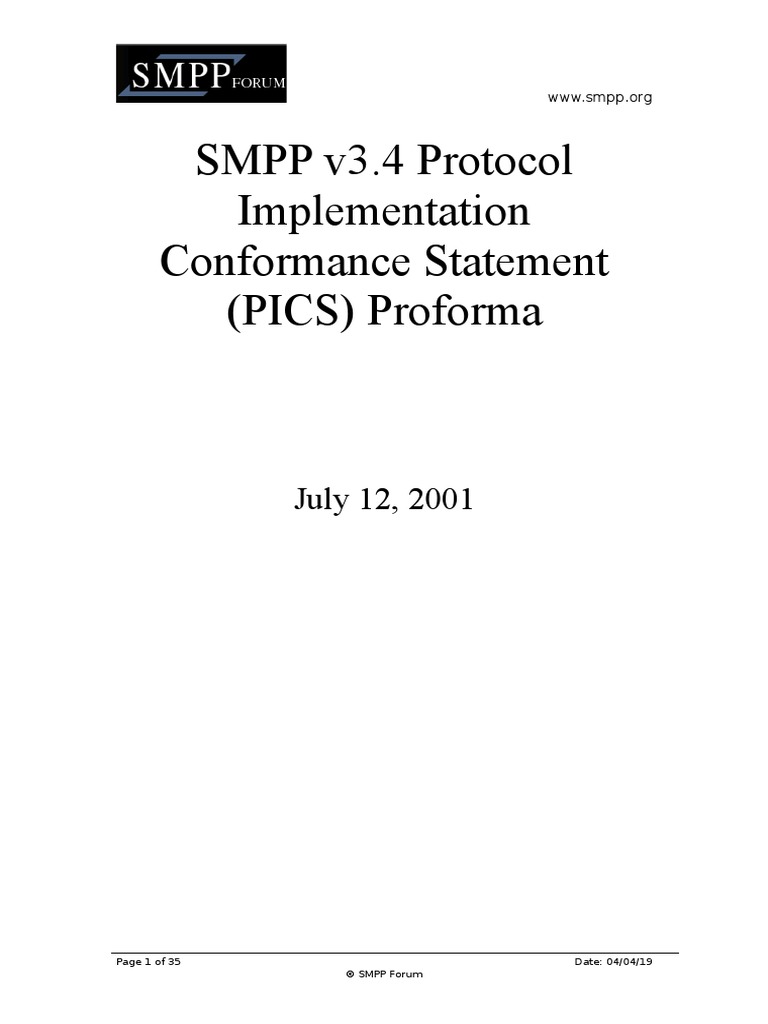 SMPP Pics July 12 2001 | PDF | Computer Data | Telecommunications