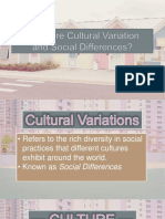 Cultural Variations and Social Defferences