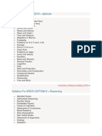 CEPTAM Syllabus 2018 - Aptitude