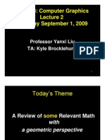 Thursday September 1, 2009: CSE 458: Computer Graphics