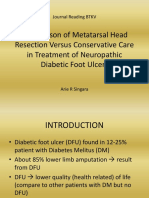 Comparison of Metatarsal Head Resection Versus Conservative Care in Treatment of Neuropathic Diabetic Foot Ulcers