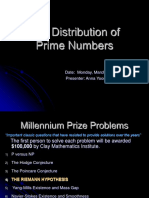 The Distribution of Prime Numbers: Date: Monday, March 19, 2007 Presenter: Anna Yoon