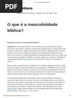 O Que é a Masculinidade Bíblica
