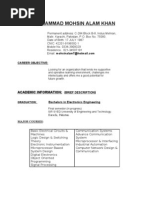 Resume of Mohsin Alam