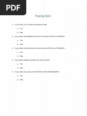 Vaping Quiz