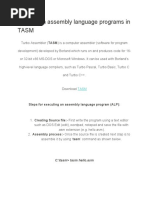 How To Run Assembly Language Programs in Tasm: Steps For Executing An Assembly Language Program (ALP)